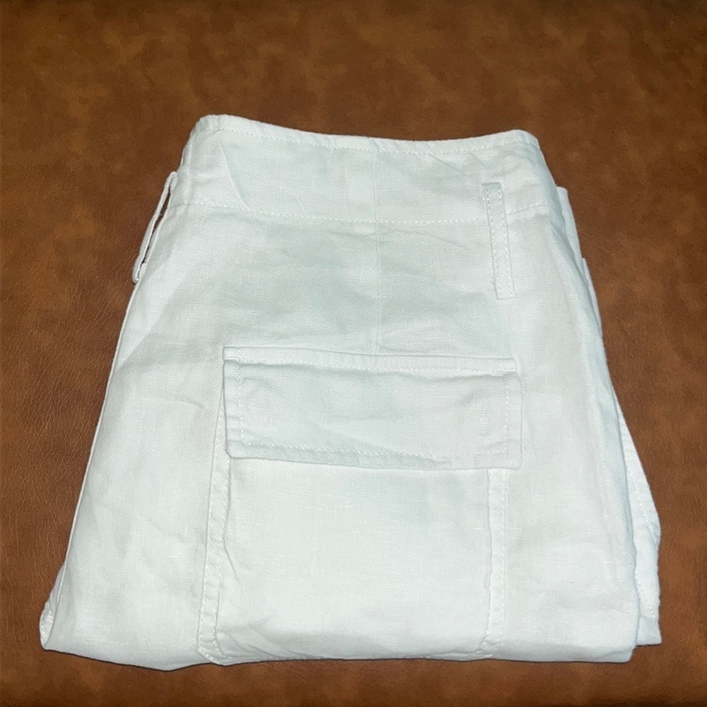 Lauren Ralph Lauren White Linen High Rise Shorts Size 10-SOLD - Picture 3 of 16